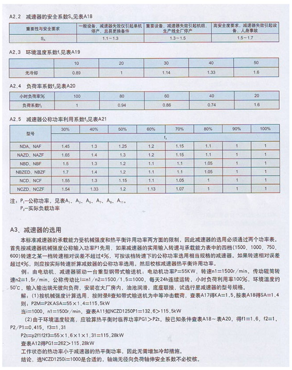 行星齿轮减速机装配参数图